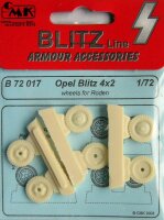 1/72 Opel Blitz 4x2 Wheels for Roden