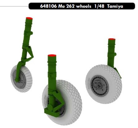 Messerschmitt Me-262A-1a wheels (Tamiya