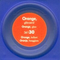 Orange, glänzend