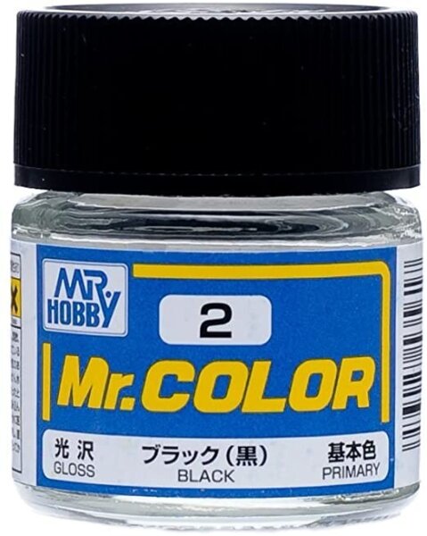C2 Mr. Color Black / Schwarz glänzend 10 ml