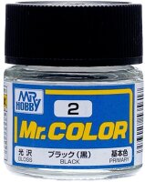 C2 Mr. Color Black / Schwarz glänzend 10 ml