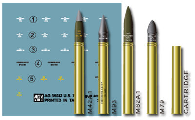 U.S. 76mm Gun Ammo Set (Brass)