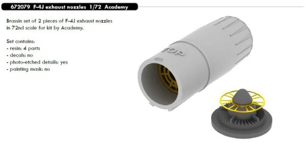1/72 F-4J Phantom exhaust nozzles for Academy