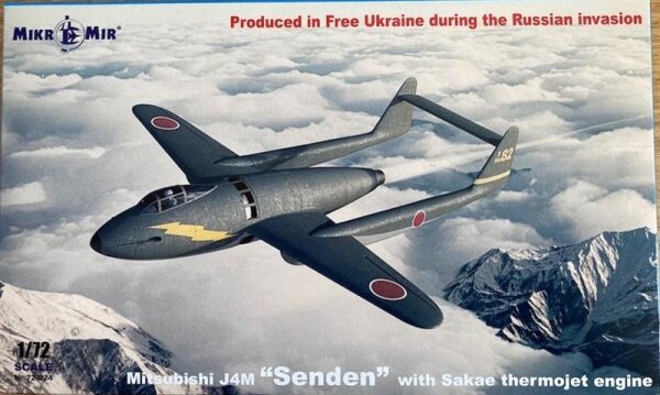 1/72 Mitsubishi J4M Senden with Sakae thermojet engine