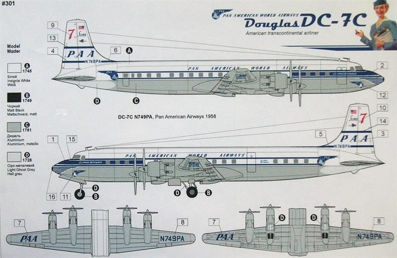Douglas DC-7C Pan American World Airways (PAA) - Modellbauversand Han ...