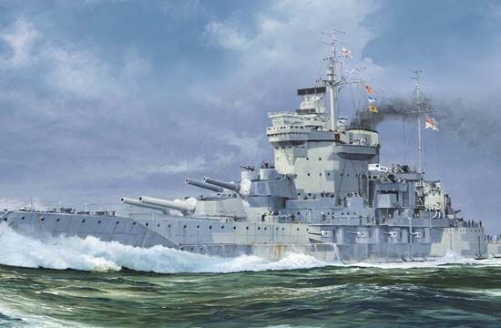 1/700 HMS Warspite 1942