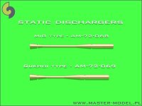 Static dischargers - type used on MiG jets (14pcs)