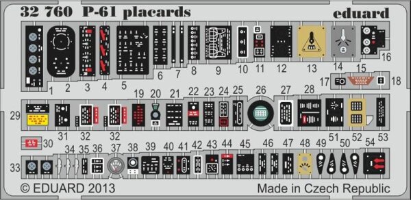 Northrop P-61B Black Widow placards