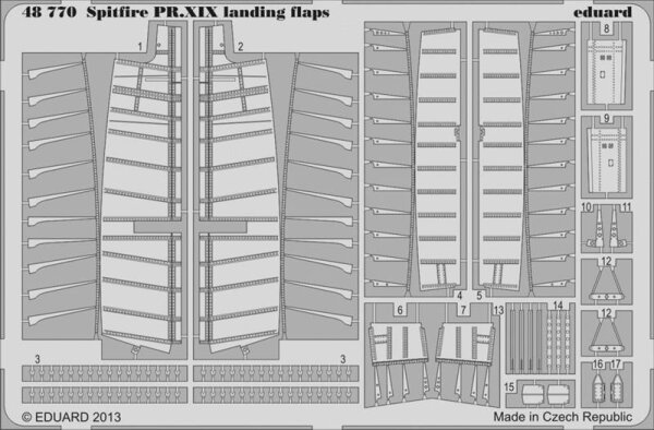 Supermarine Spitfire PR.XIX landing flaps (Airfix)