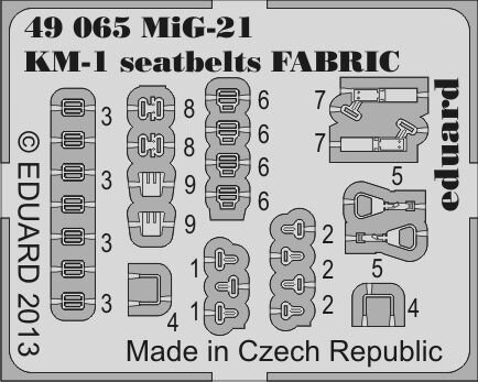 Mikoyan MiG-21 KM-1 seatbelts FABRIC