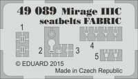 Mirage IIIC seatbelts FABRIC