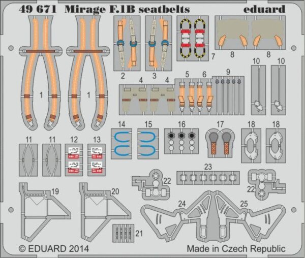 Dassault Mirage F.1B seatbelts (Kitty Hawk)