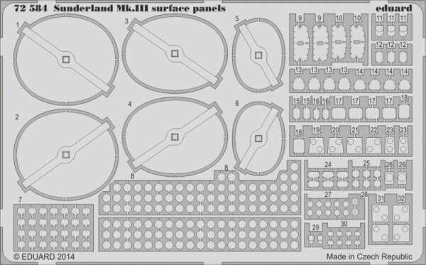 Short Sunderland Mk.III surface panels