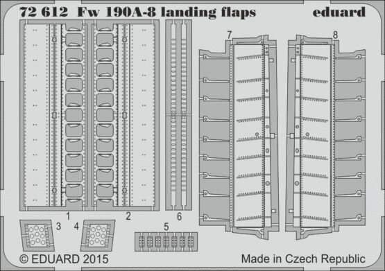 1/72 Focke-Wulf Fw 190A-8 Landing Flaps for Eduard