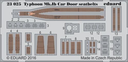 Hawker Typhoon Mk.Ib Car Door seatbelts STEEL