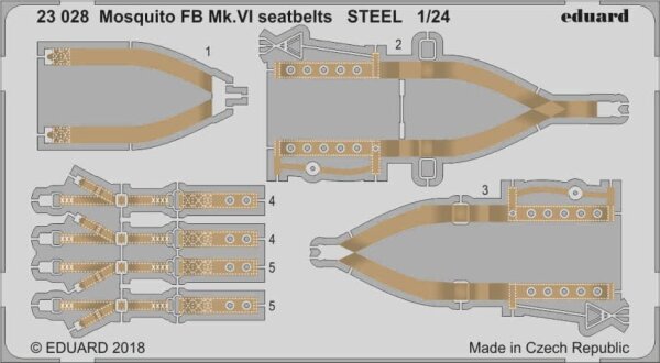 de Havilland Mosquito FB Mk.VI seatbelts STEEL