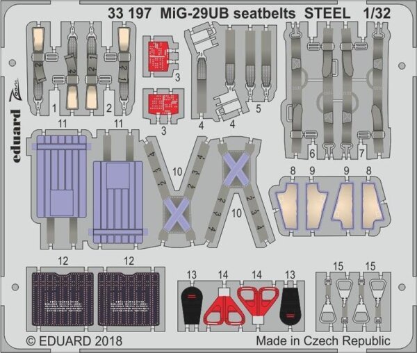 MiG-29UB Fulcrum Seatbelts STEEL