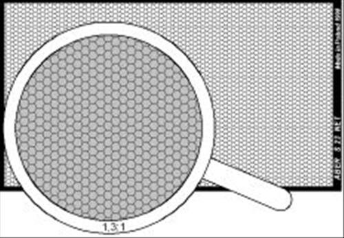 Netz mit hexagonalem Gitter 1,1 x 1,0 mm