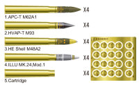 U.S. 3 inch Gun Ammo Set (Brass)