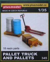 Pallet truck and pallets (18 resin parts)