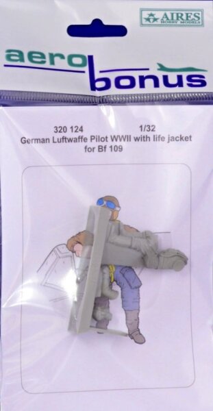 German Luftwaffe Pilot WWII + life jacket (Bf-109)