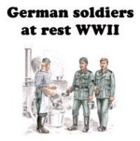 Deutsche Soldaten bei der Rast WWII
