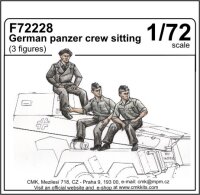 Panzer crew sitting (3 figures) Germany, WWII
