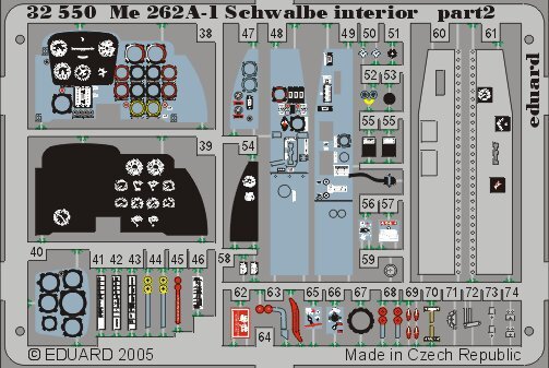 Me-262 A-1 Schwalbe Interior for Trumpeter