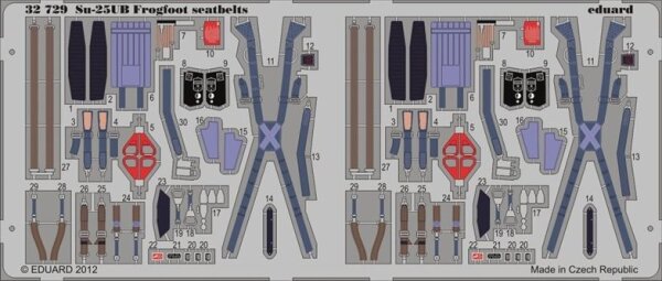 Sukhoi Su-25UB Frogfoot B seat belts