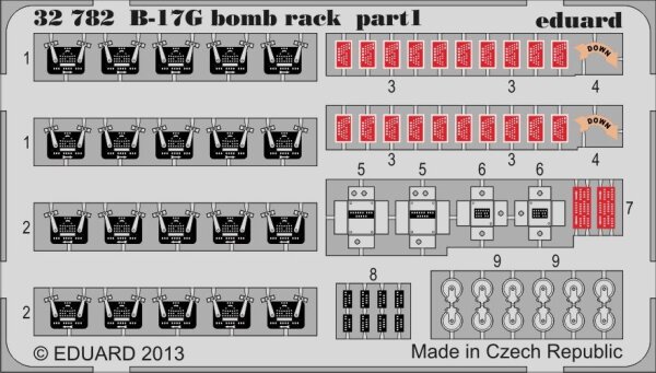 Boeing B-17G Flying Fortress bomb rack