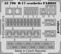 Boeing B-17G Flying Fortress seatbelts FABRIC