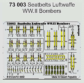Seatbelts Luftwaffe WW II - Bomber COLOR