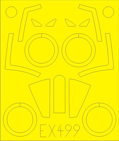 1/48 SAAB J-29F Tunnan Mask for HobbyBoss