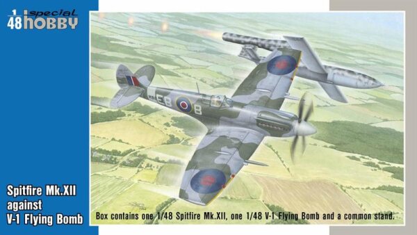 1/48 Spitfire Mk.XII against V-1 Flying Bomb