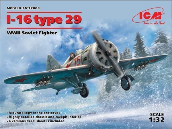 1/32 Polikarpov I-16 Type 22 WWII Soviet Fighter
