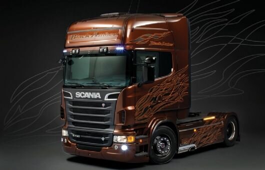 Scania R730 Black Amber 1:24