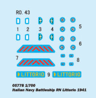 Italian Navy Battleship RN Littorio 1941