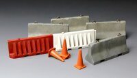 Concrete and plastic barrier set