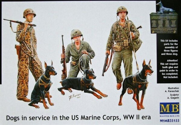 1/35 Dogs in service in the US Marine Corps WWII