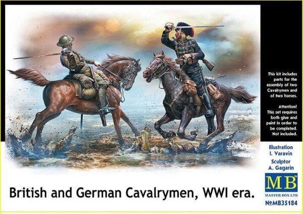 British and German cavalrymen, WWI Era