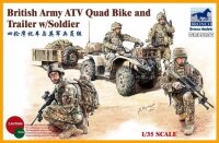 British Army ATV Quad Bike and Trailer + Soldiers