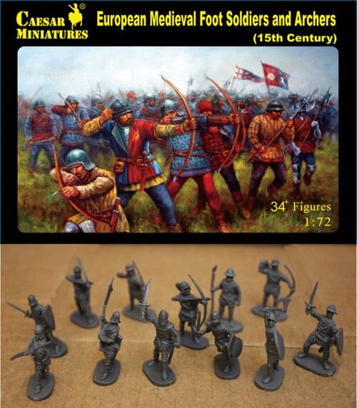 1/72 European Medieval Foot Soldiers and Archers (15th Century)