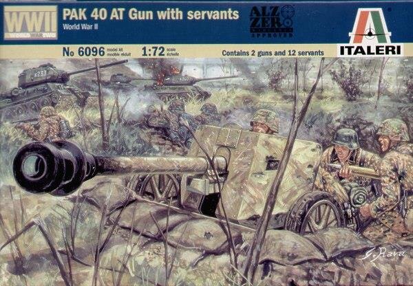 1/72 Deutsche 7,5 cm PaK 40 + Soldaten WWII