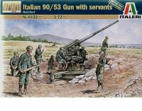 Italian 90/53 Gun with Crew WWII
