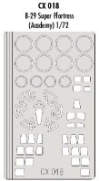 1/72 Boeing B-29A Superfortress Mask for Academy