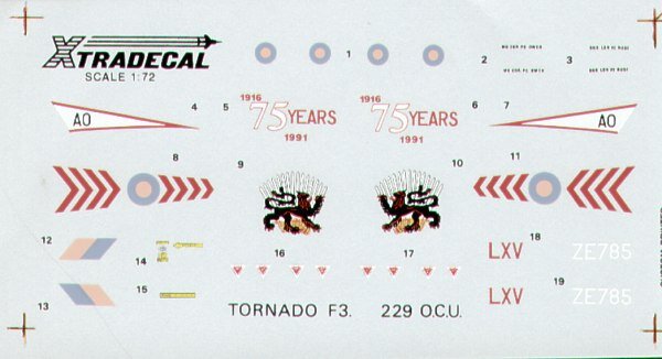 British Tornado F3 (1) ZE785 229 OCU (65 Sqn)