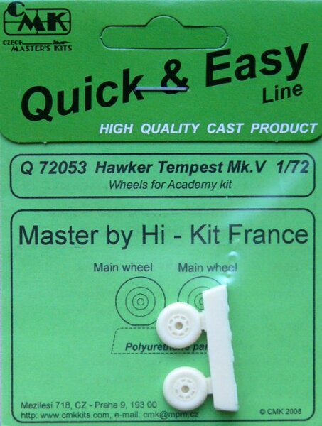 Hawker Tempest Mk.V - wheels set (ACAD)