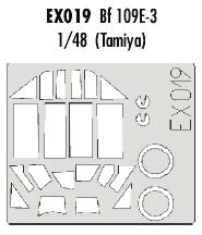 1/48 Messerschmitt Bf-109E-3 Mask for Tamiya