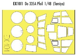1/48 Dornier Do-335A Pfeil Mask for Tamiya