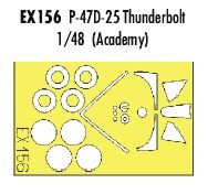 1/48 P-47D-25 Thunderbolt Mask for Academy